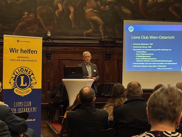 Präsentation über den Lions Club Wien-Ostarrichi im Refektorium der Salvatorianer